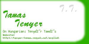 tamas tenyer business card